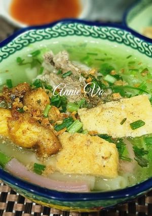 Hình của món Nui rau củ nấu thập cẩm.