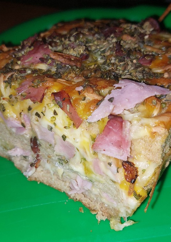 Una foto de Pastel de jamón y queso