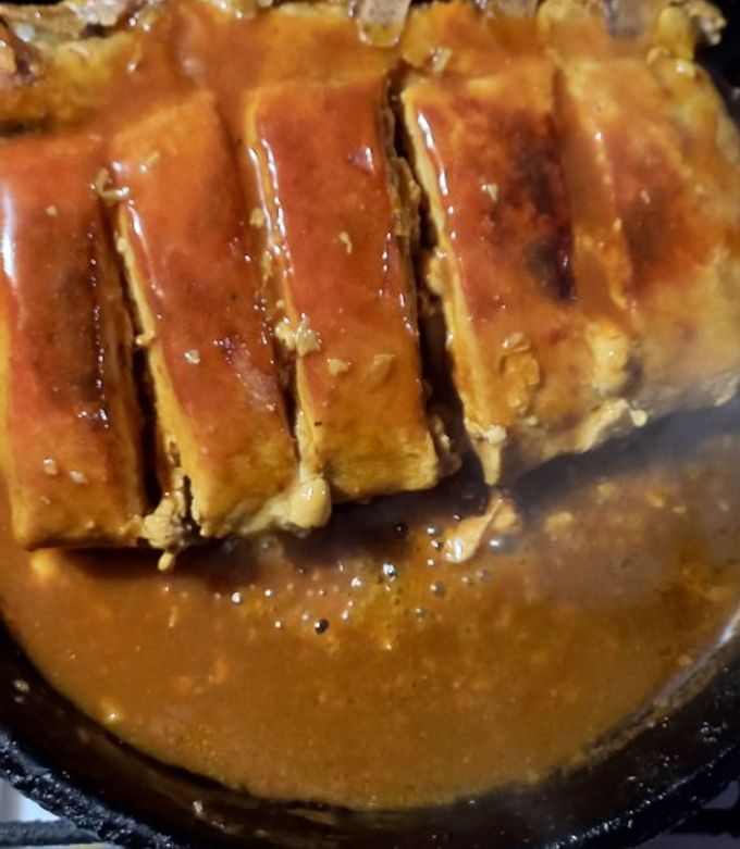 Una foto de Carre de cerdo a la mostaza