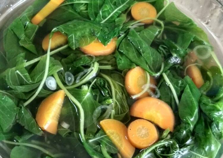 Sayur bening bayam ala anak kost