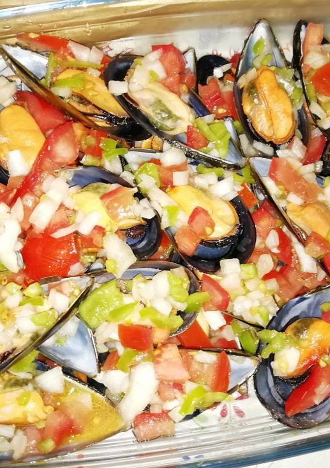 Una foto de Mejillones a la vinagreta