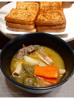 A picture of Mutton Stew with Veggies.