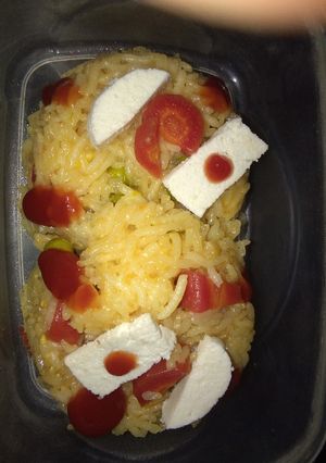 A picture of Paneer veg rice.
