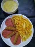 Sosis dan Daging asap Saus Jamur