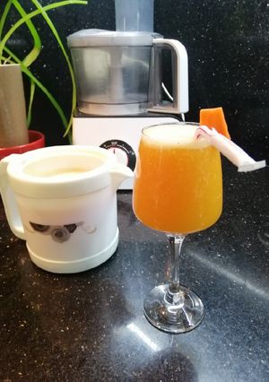صورة لوصفة عصير البرتقال و الجزر 🍊🥕