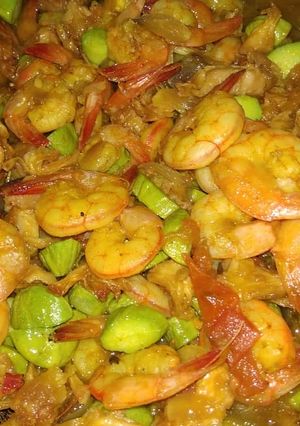 Foto resep Tumis udang petai pedas