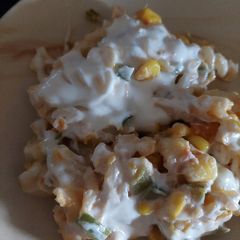 A picture of Mayocorn pasta.