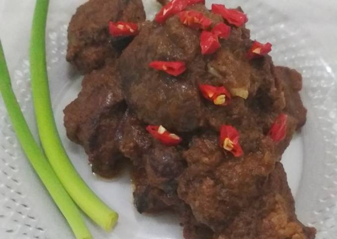 Cara Gampang Menyiapkan Rendang ati ampela yang Bikin Ngiler