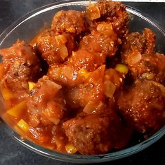 A picture of My Chilli Garlic Meatballs in Chilli Garlic Sauce 🥰.