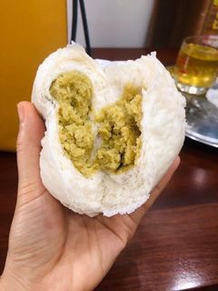 Hình của món Bánh bao nhân khoai lang hấp đường thốt nốt.