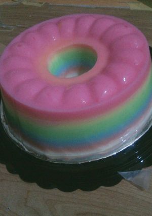 Foto resep Pudding susu pelangi