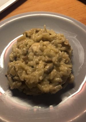 Une photo de Risotto allégé Champignons poulet