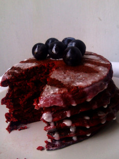 A picture of Red Velvet Pancakes.
