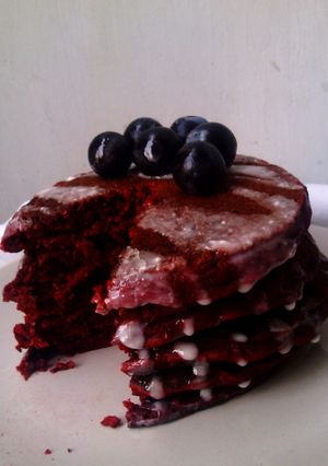 A picture of Red Velvet Pancakes.