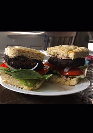 Hình của món Burger đậu chay (vegan, keto, eatclean).