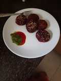 Beetroot and sesame seeds Kebab
