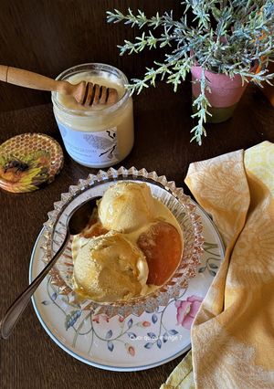 Une photo de Glace maison au miel