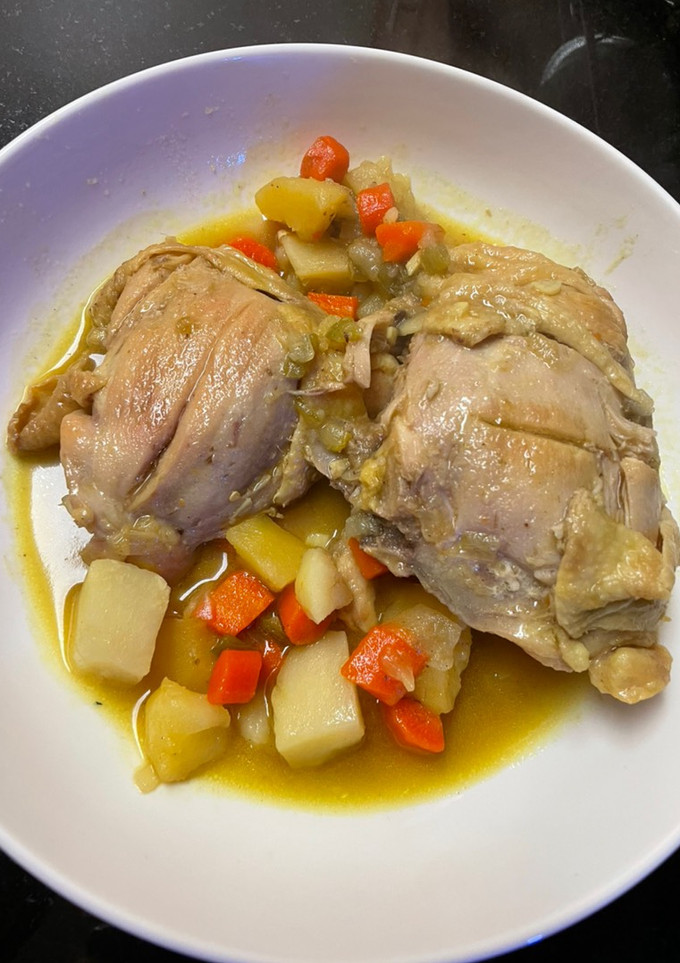 Una foto de Pollo al curry