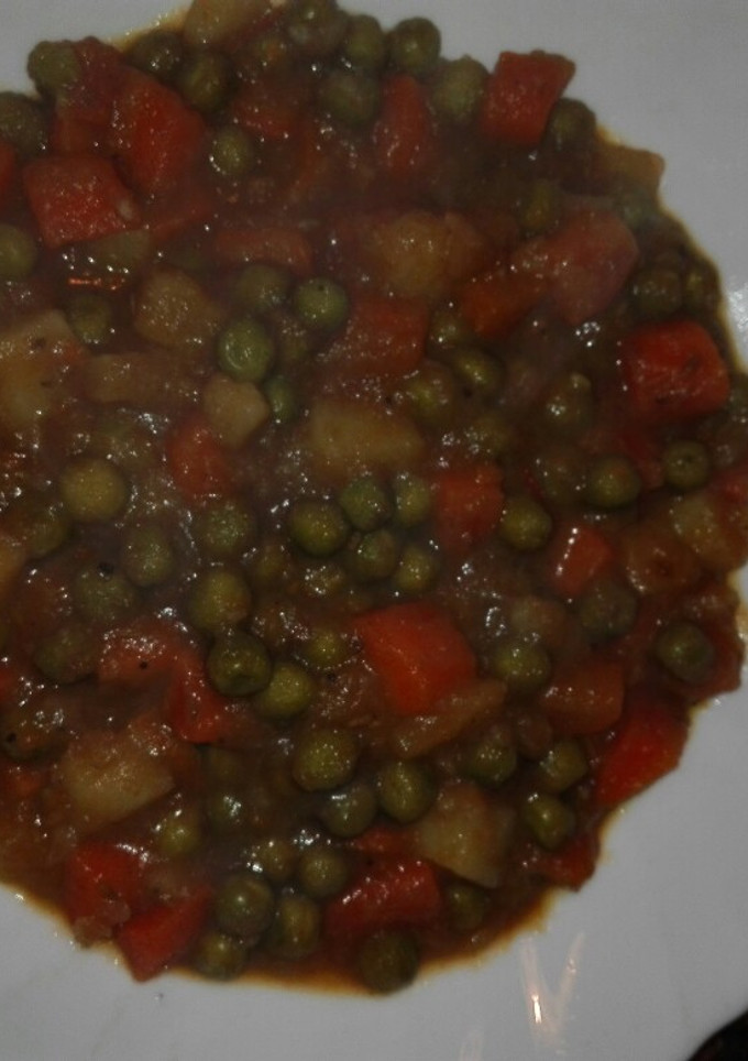Una foto de Guisantes con verduras
