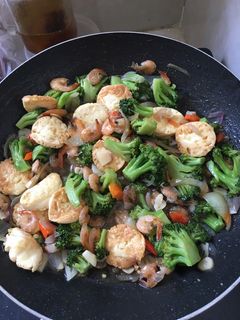 Foto resep Tumis brokoli with Tofu udang