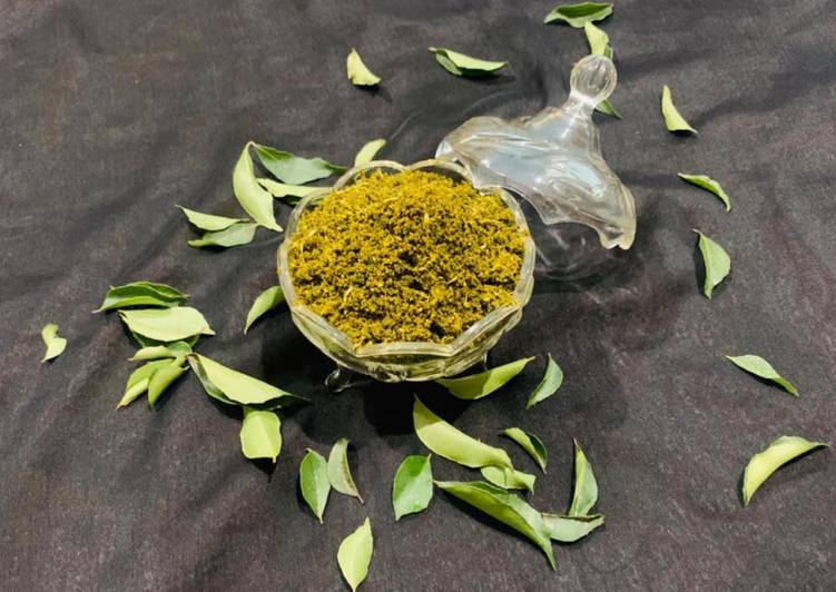 Karivepaku karam podi curry leaves powder Andhra style