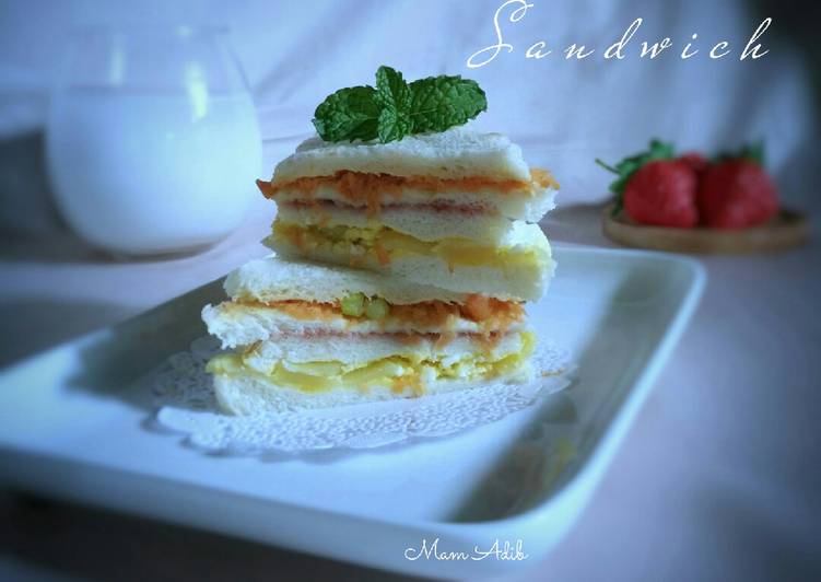 Cara Gampang Membuat Korean street food sandwich Anti Gagal
