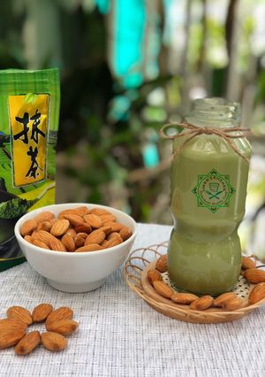 Hình của món Sữa hạnh nhân matcha thơm ngon!.