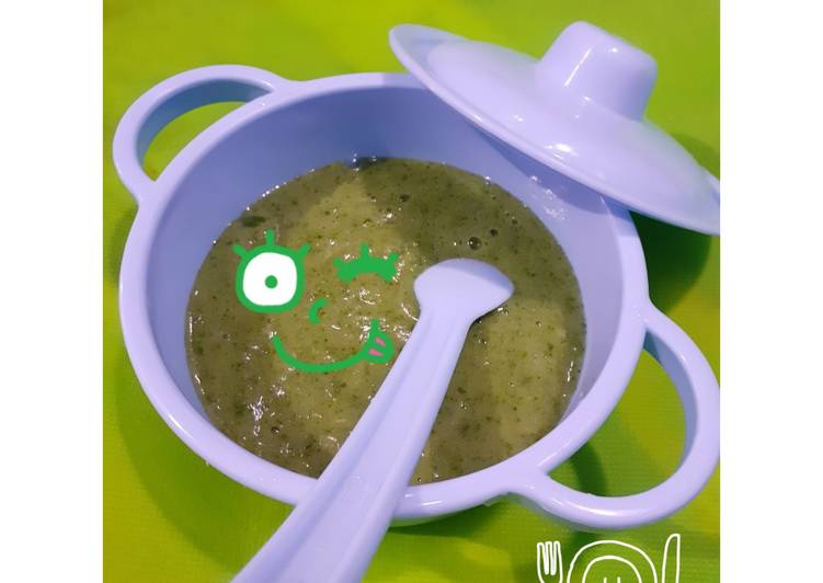 Cara Memasak MPASI 7month Puree buncis, kentang, bayam, cheese yang Renyah