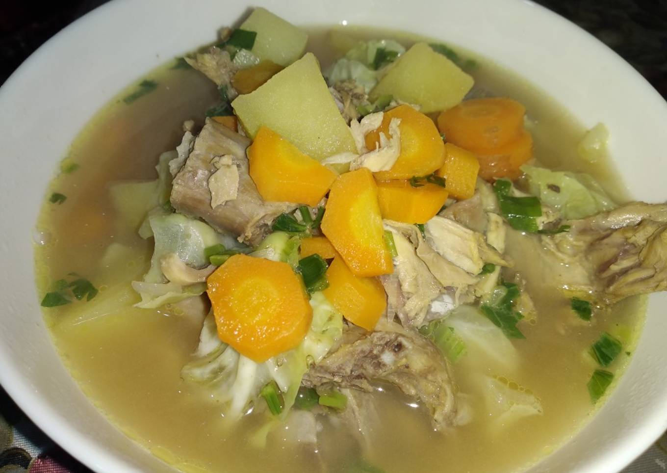 Sup sayur ayam kampung