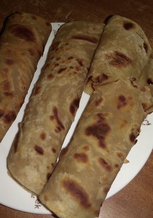 A picture of Coconut chapati# themechallenge.