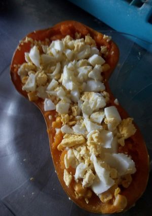 Una foto de Zapallo anco relleno