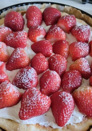 Une photo de Ma tarte fraise maison