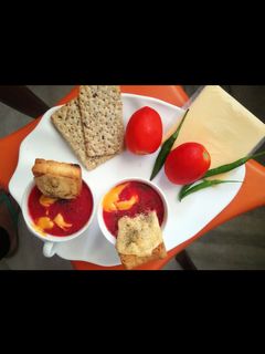 पिज्जा सूप विथ चीज टोस्ट (Pizza soup with cheese toast recipe in hindi) रेसिपी मुख्य फोटो
