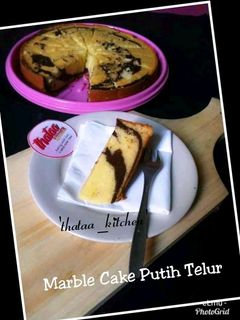 Foto resep 21. Marble Cake Putih Telur (panggang)