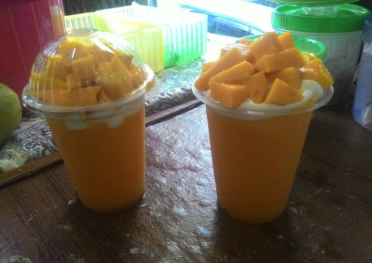 Cara Membuat Jus mangga float yang Gurih