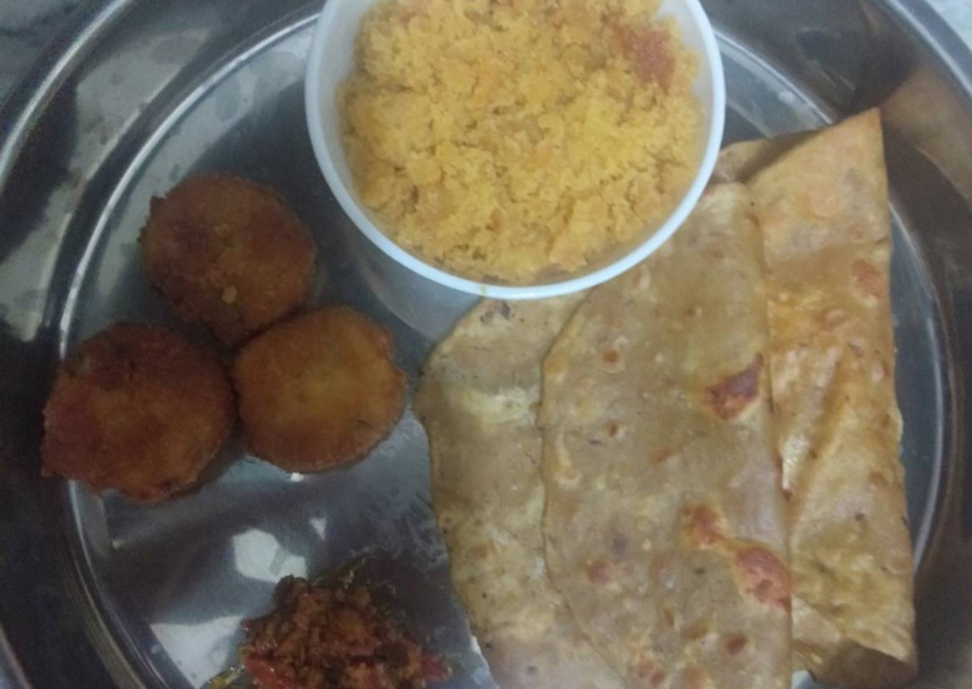 Left over daal k parathe