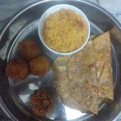 A picture of Left over daal k parathe.