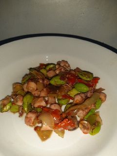 Foto resep Cumi asin pete pedas