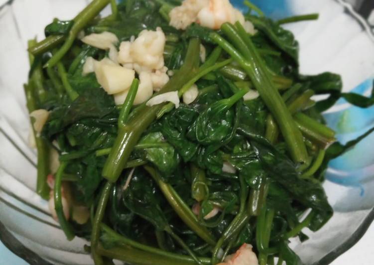 Resep masakan Cah kangkung udang | Cara Masak Cah kangkung udang Yang Menggugah Selera