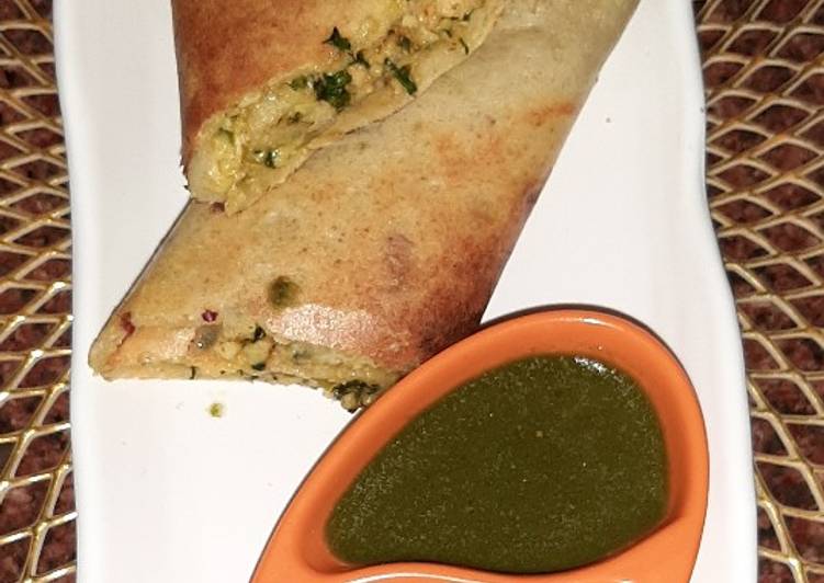 Recipe of Favorite Mogar Moog Dal Healthy stuffed Dosa