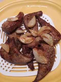 Sült sertés máj recept fotója