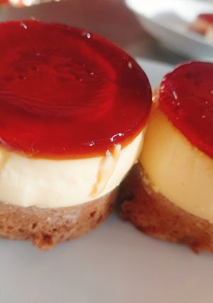 Hình của món Flan gateau tráng gương.