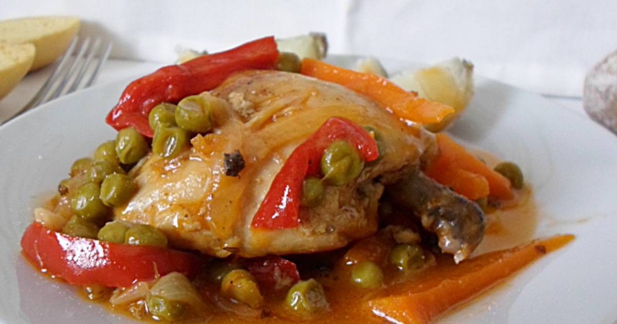 Pollo a la Jardinera Receta de Nuria Eme- Cookpad