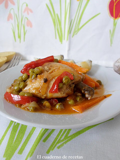 Una foto de Pollo a la Jardinera