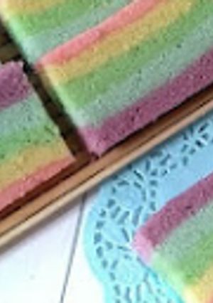 Foto resep BOLU KUKUS RAINBOW Soft, Lembut dan MOIST 😘