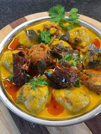 Recipe Punjabi Kadhi Pakora (gram flour fritters Curry) which So Delicious