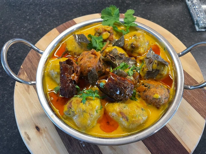 Recipe Punjabi Kadhi Pakora (gram flour fritters Curry) which So Delicious