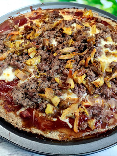 Una foto de Pizza barbacoa