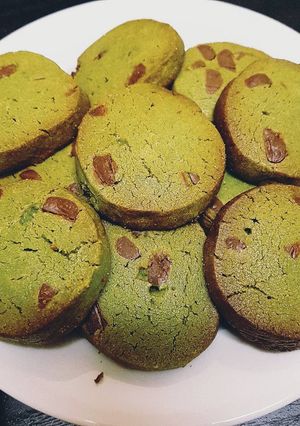Hình của món Bánh quy trà xanh (matcha cookies).