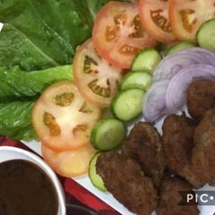 A picture of Turkish kabab.